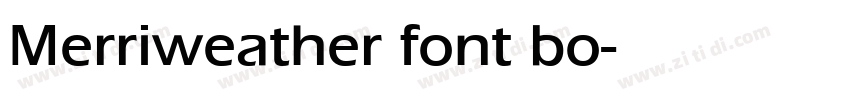 Merriweather font bo字体转换